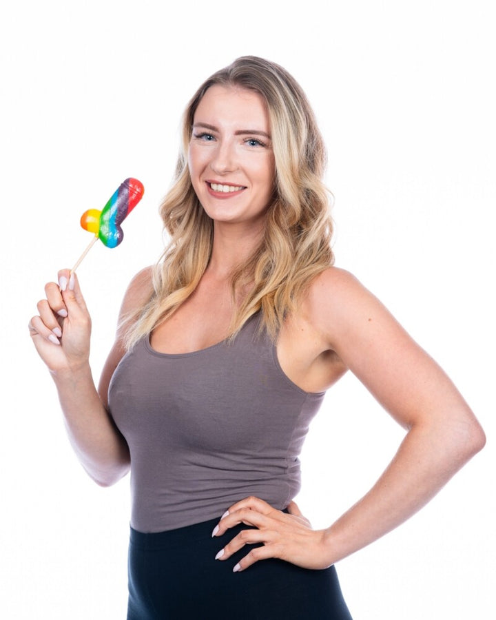 Sexy Regenbogen-Penis-Lutscher