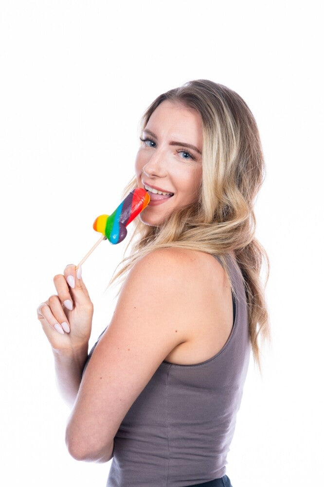 Sexy Regenbogen-Penis-Lutscher