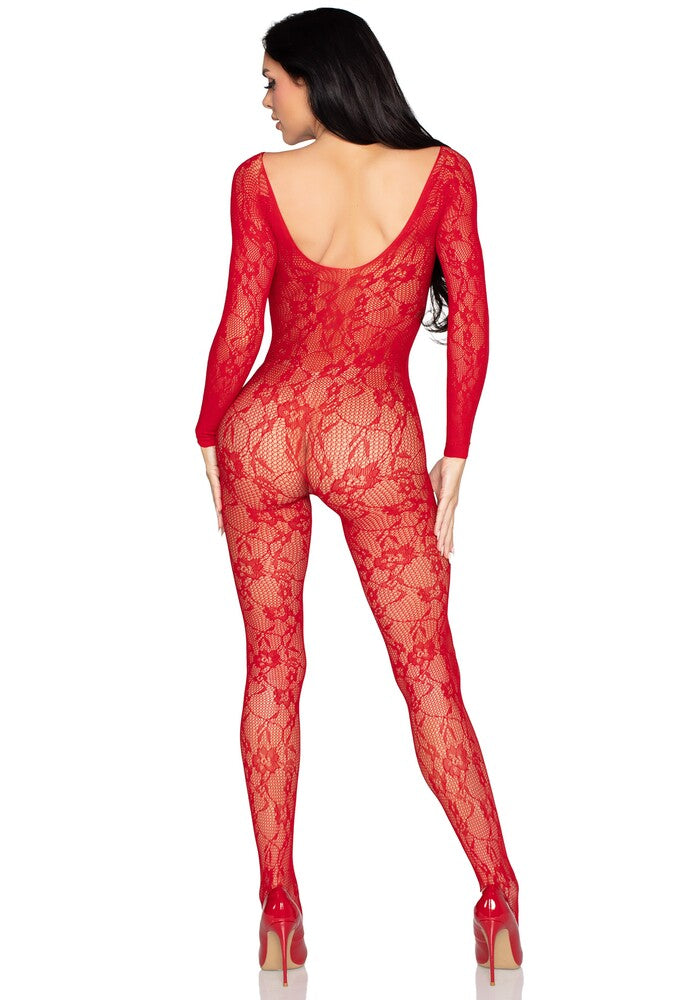 Sexy Spitzen-Jumpsuit Rot