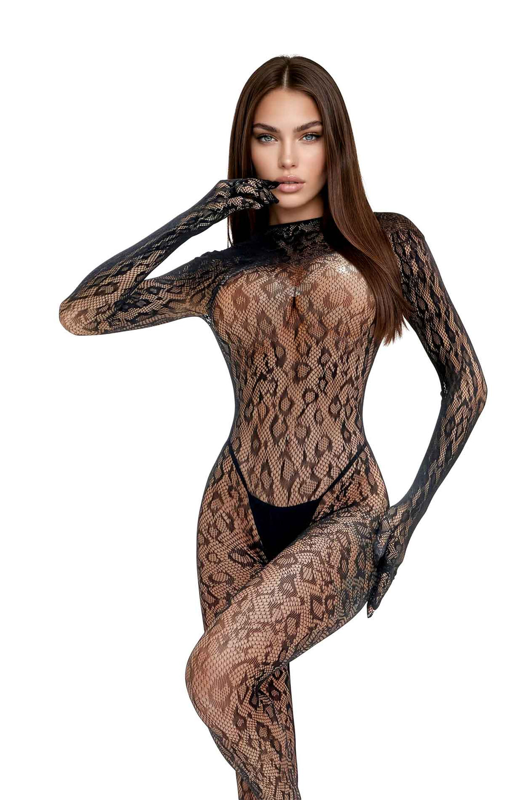 Sexy Wild Leopard Overall S/L von Softline | Catsuits und Bodystockings