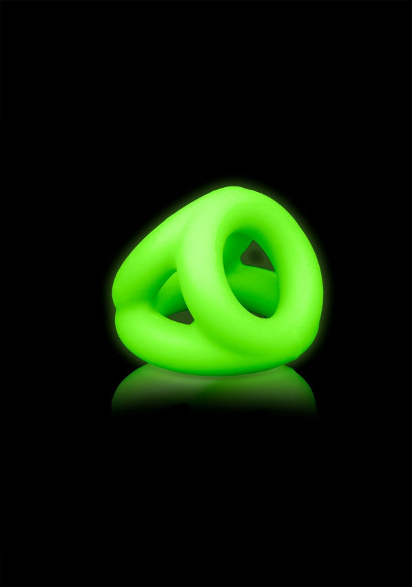 anello fallico Cock Ring & Ball Strap - Glow in the Dark - Neon Green