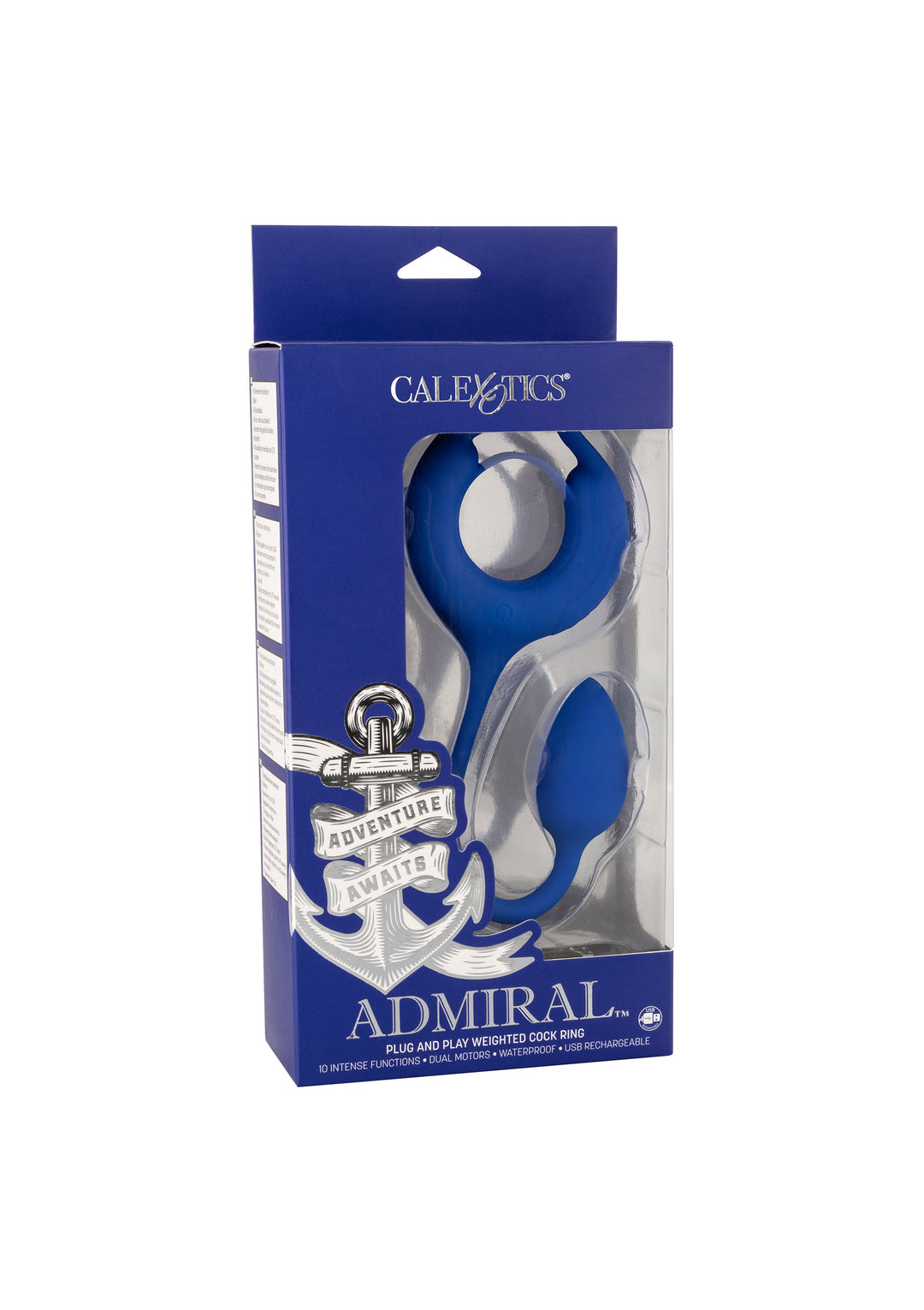 Admiral Weighted Cock Ring phallic ring with plug