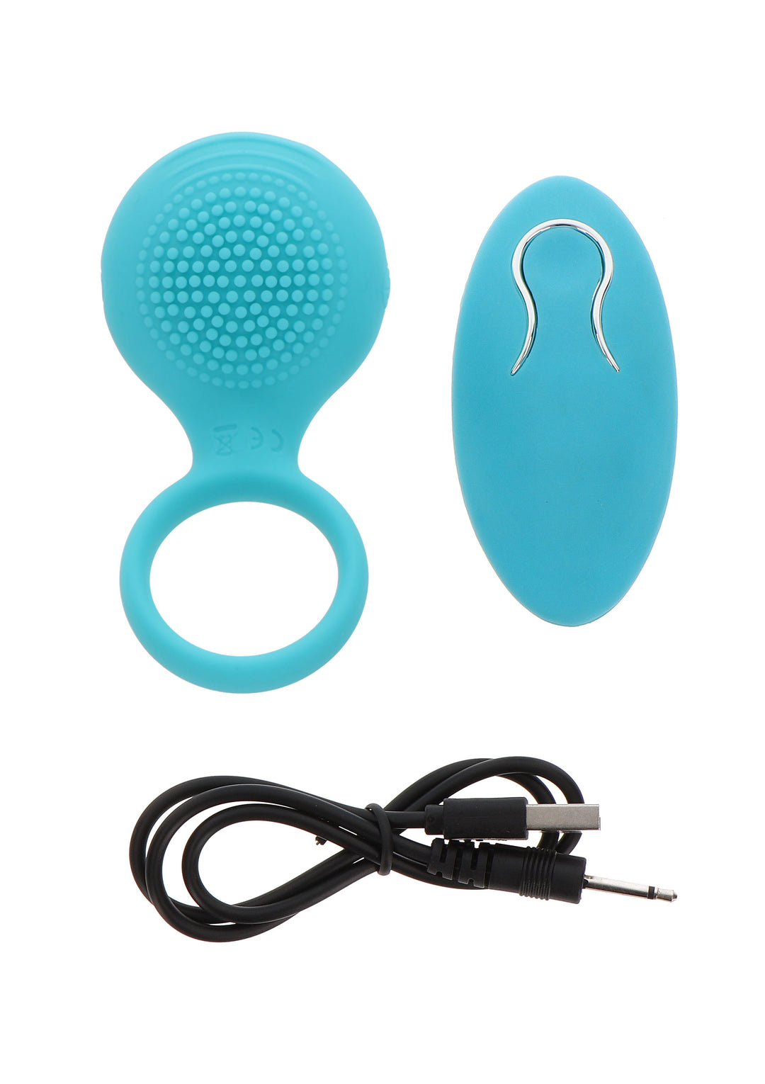 Cock ring with remote control Tickle Brush C-Ring