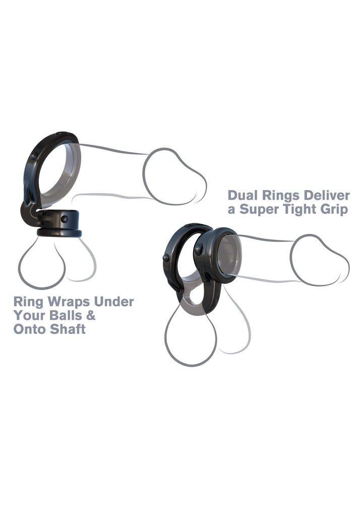 Anello fallico doppio per pene e testicoli Ironman Duo-Ring