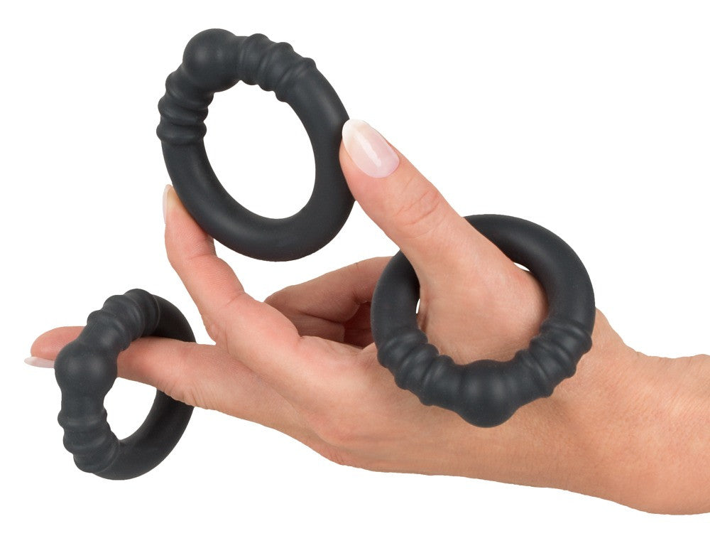 Cock ring Silicone Steel Rings kit