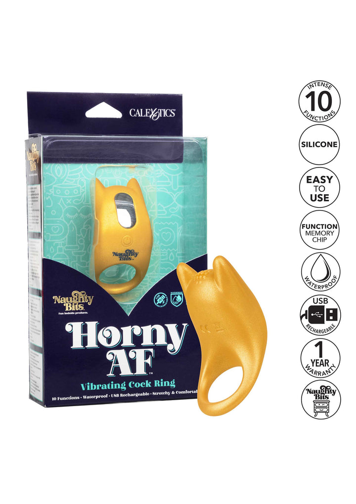 Horny AF Vibrating Cock Ring in silicone