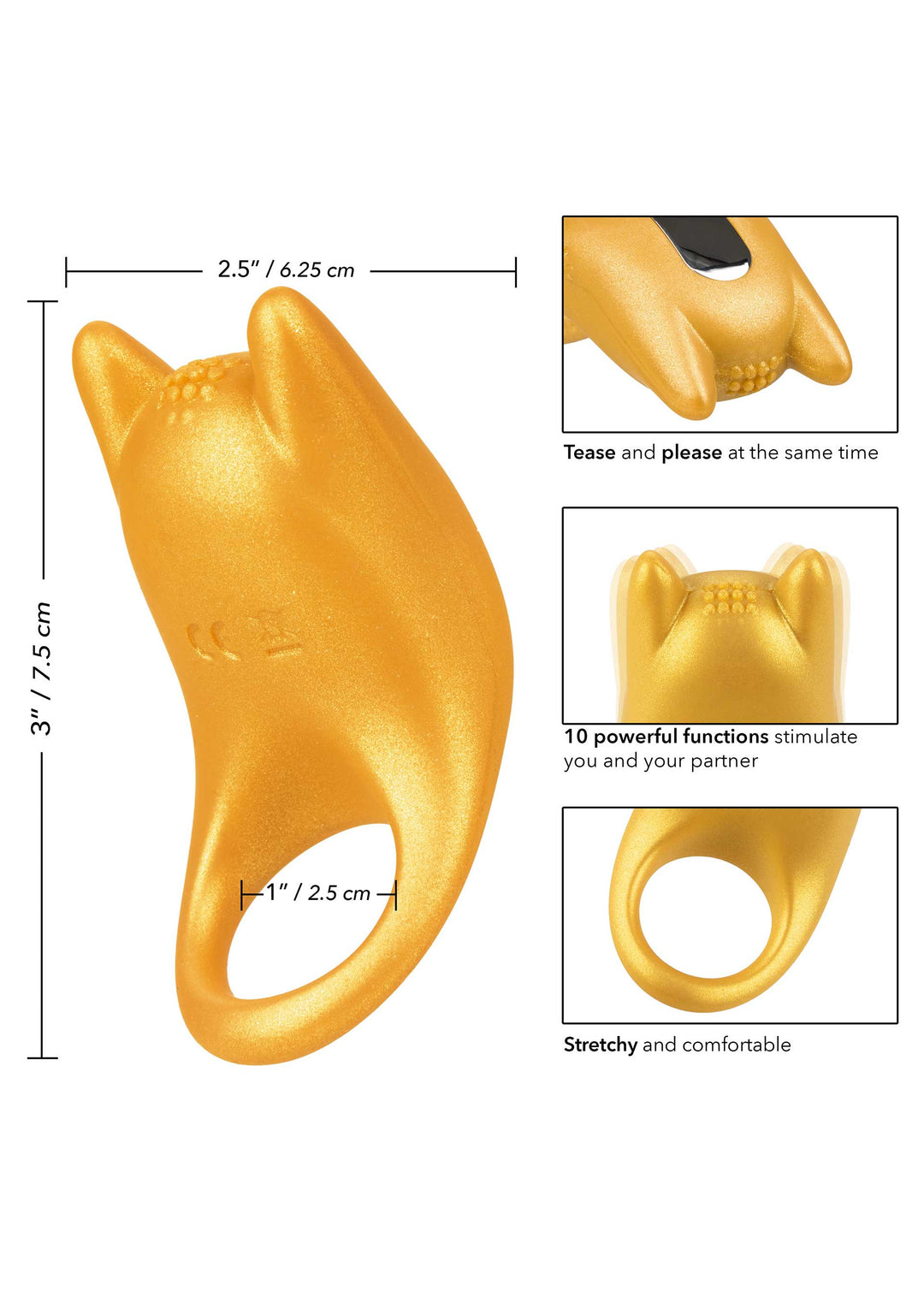 Anello fallico vibrante in silicone Horny AF Vibrating Cock Ring