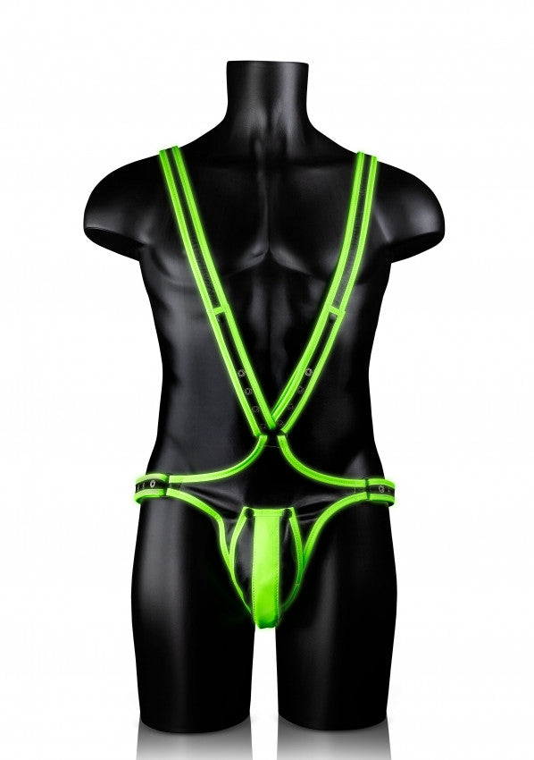 Body bondage Full Body Harness GitD Neon Green/Black