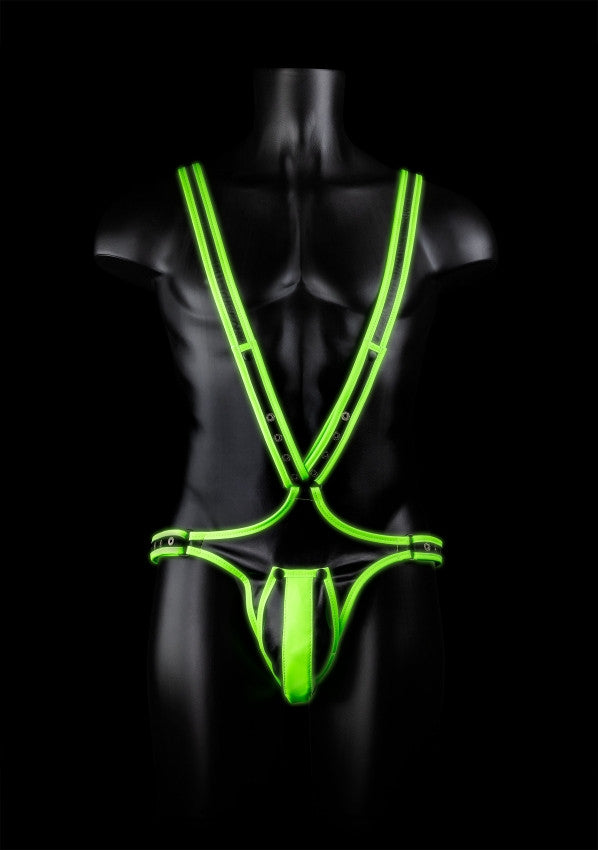 Body bondage Full Body Harness GitD Neon Green/Black