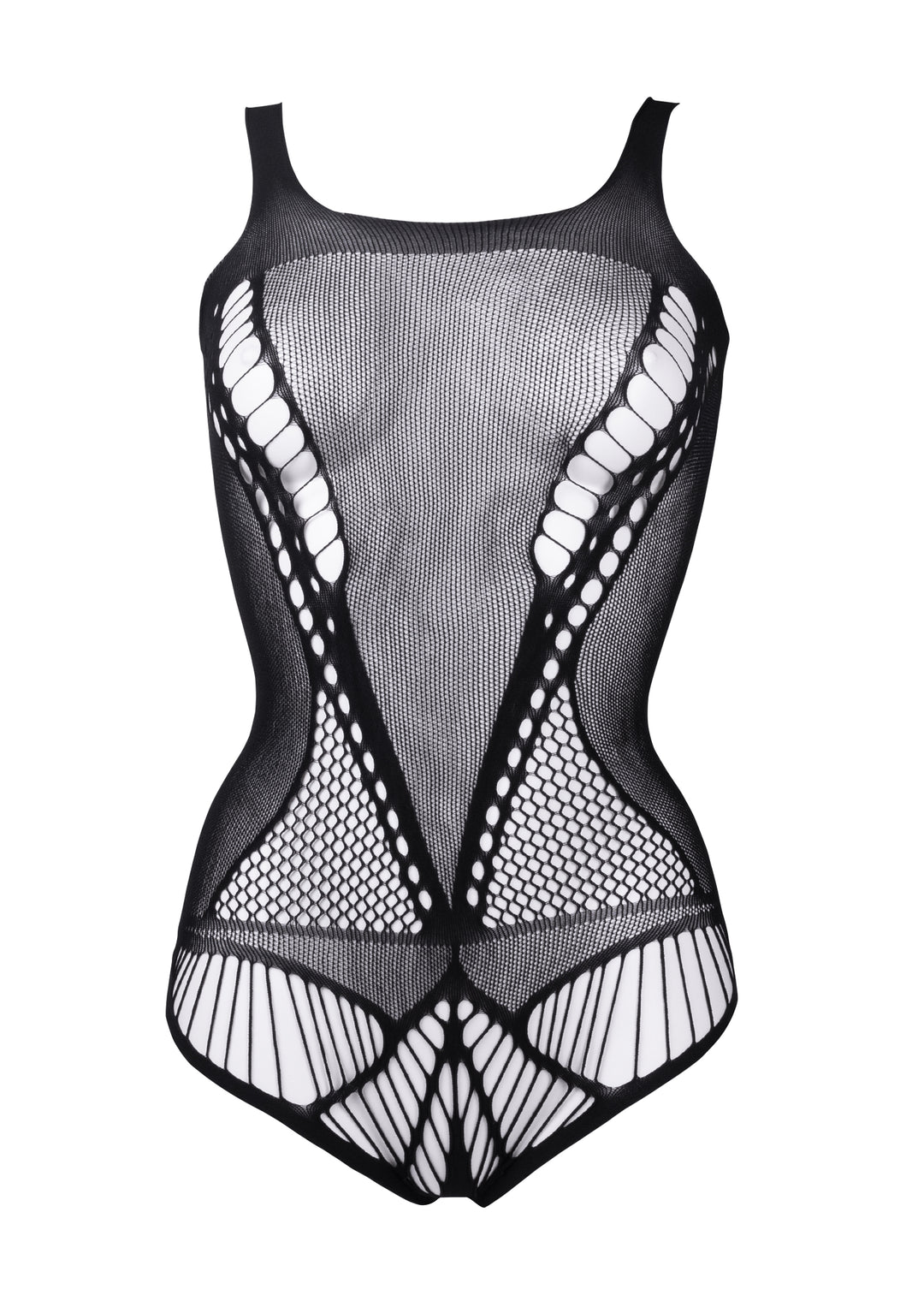 Contrast Net Teddy women's bodysuit