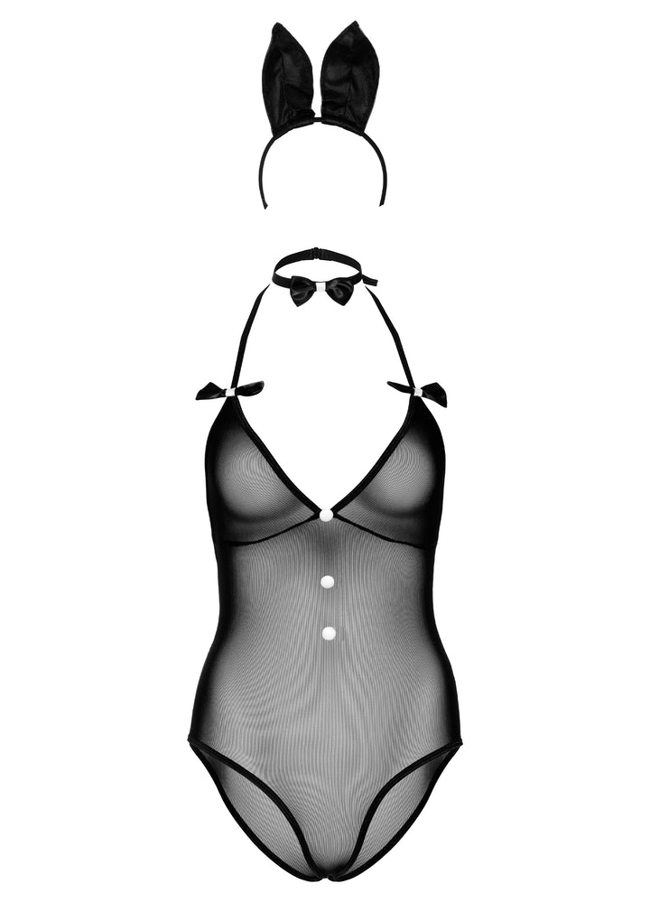 Women's Bodysuit Tuxedo Bunny Roleplay Set