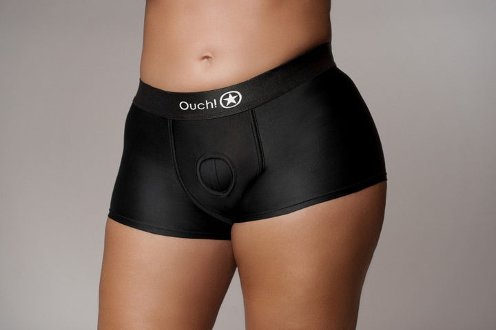 Boxer con vibrazione Vibrating Strap-on Boxer Black