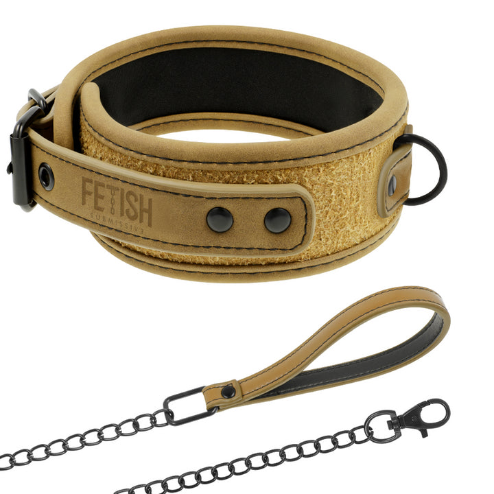 Collar with leash FETISH SUBMISSIVE ORIGIN COLLAR WITH LEASH