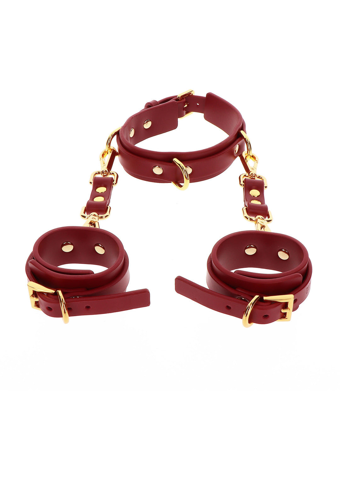 Collare con manette bondage D-Ring Collar and Wrist Cuffs