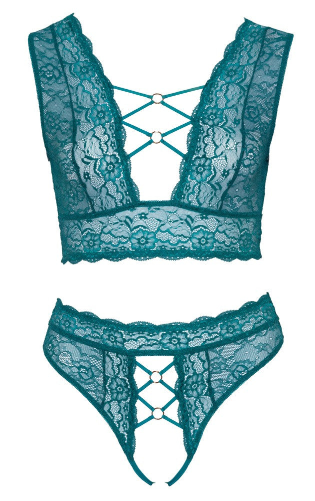 Completo intimo reggiseno mutande in pizzo Set