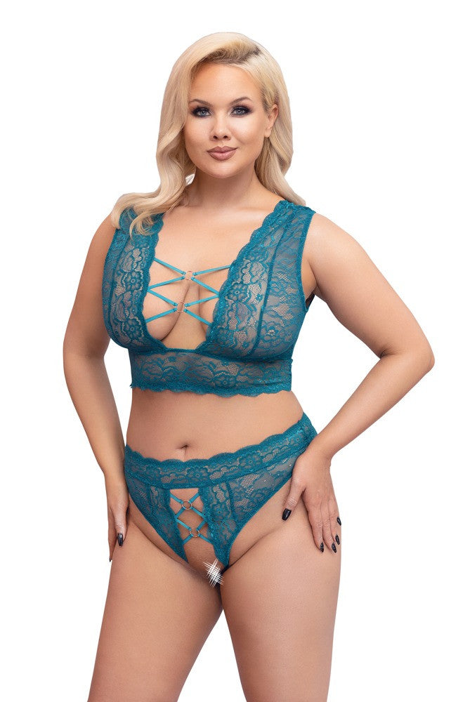 Completo intimo reggiseno mutande in pizzo Set