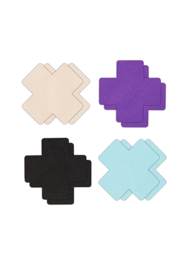 Cross-shaped nipple covers Pasties Cross I Assort 4 Pair