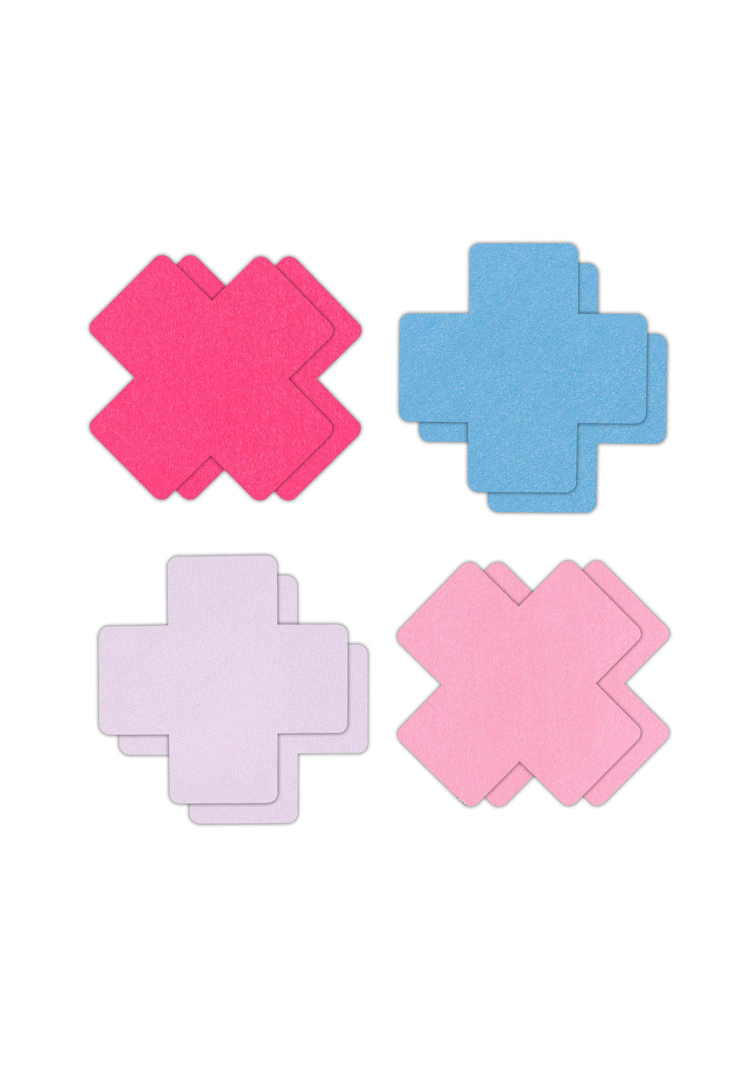 Cross-shaped nipple covers Pasties Cross II Assort 4 Pair