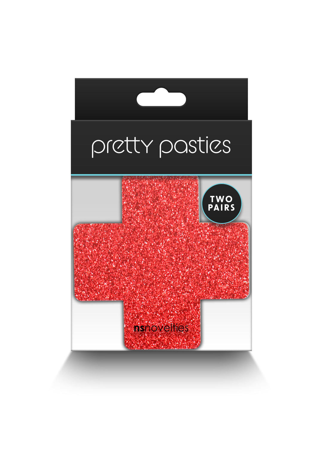 Pasties Glitter Cross Nipple Covers 2 Pair Red &amp; silver