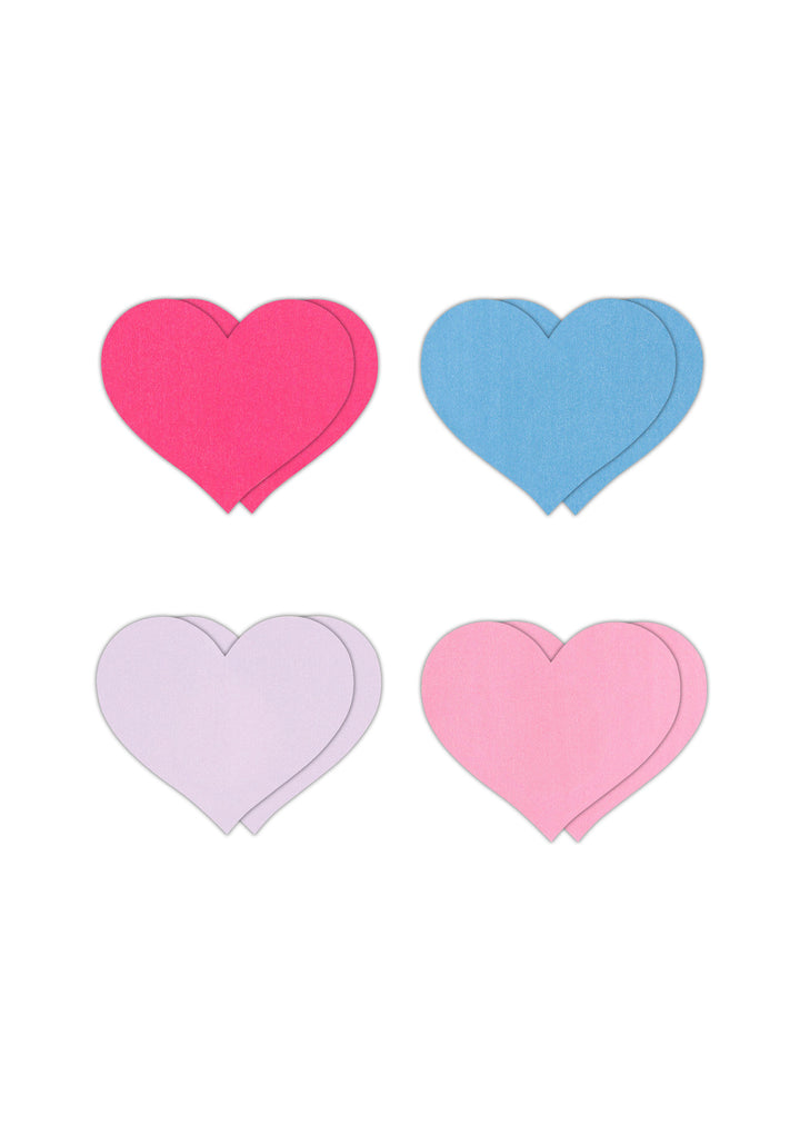 Heart-shaped nipple covers Pasties Heart II Assort 4 Pair