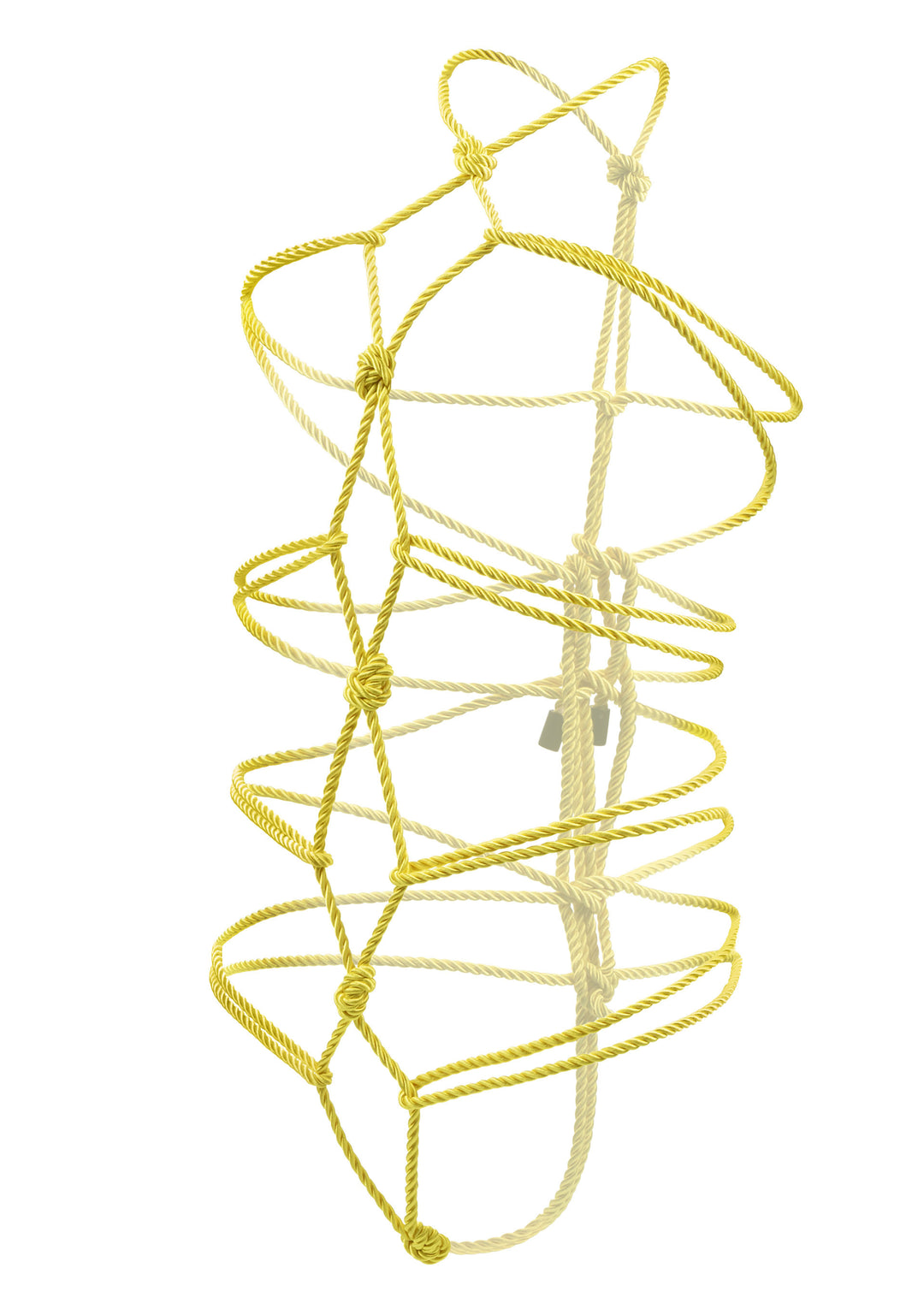 Yellow bondage constrictive rope Boundless Rope 10M