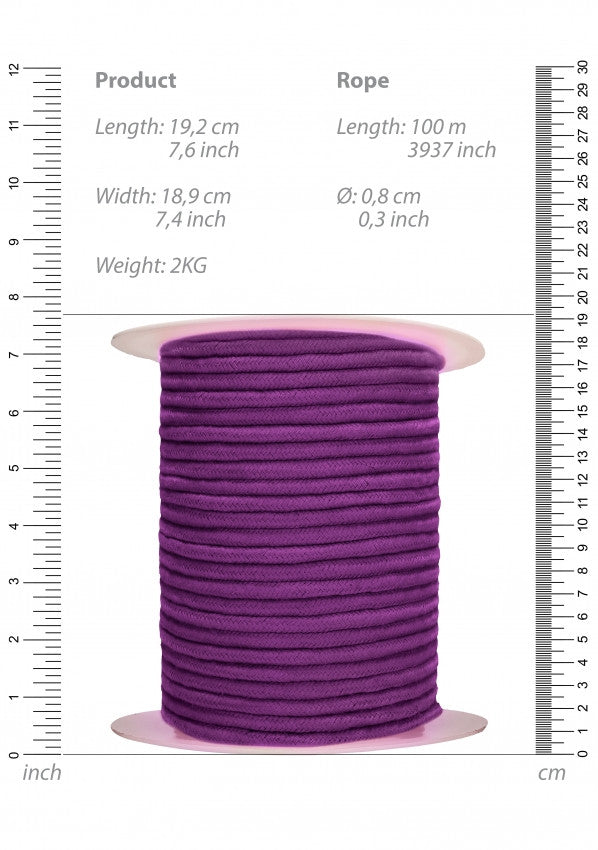 Ouch shibari rope - Bondage Rope - 100 Meters - Purple