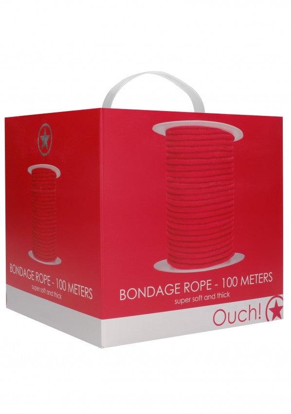 Ouch shibari rope - Bondage Rope - 100 Meters - Red