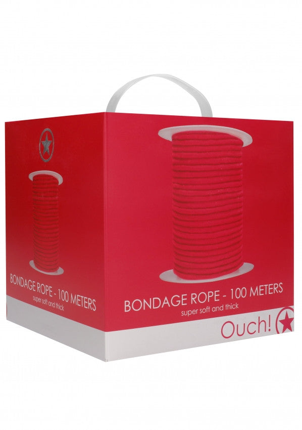Corda per shibari Ouch - Bondage Rope - 100 Meters - Red