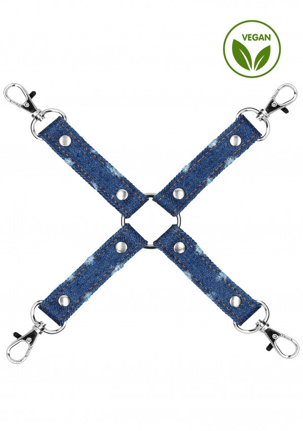 Denim Hogtie Roughend Denim Style Blue Handcuff Constrictor