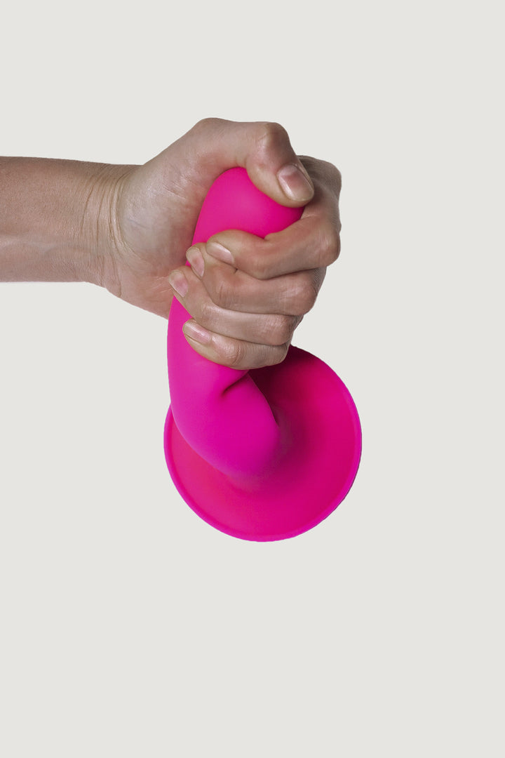 Dildo con ventosa Hitsens Fucsia - 17,8cm