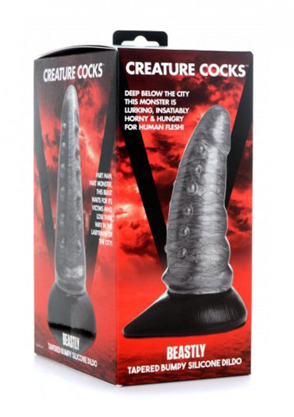 Sea Creature Dildo Beastly Tapered Bumpy Silicone Dildo