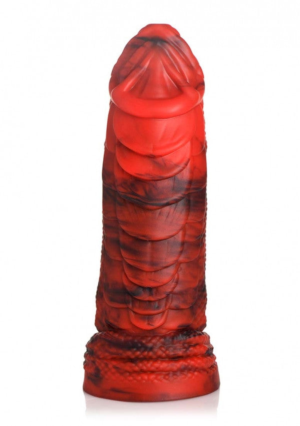 Dildo creatures Fire Dragon Red Scaly Silicone Dildo - Red