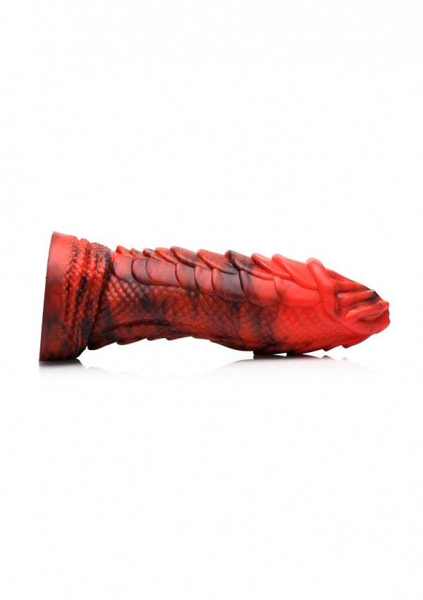 Dildo creatures Fire Dragon Red Scaly Silicone Dildo - Red