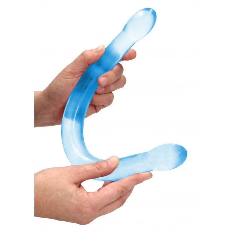 Crystal Clear Double Dildo 17" Blue - 43 cm