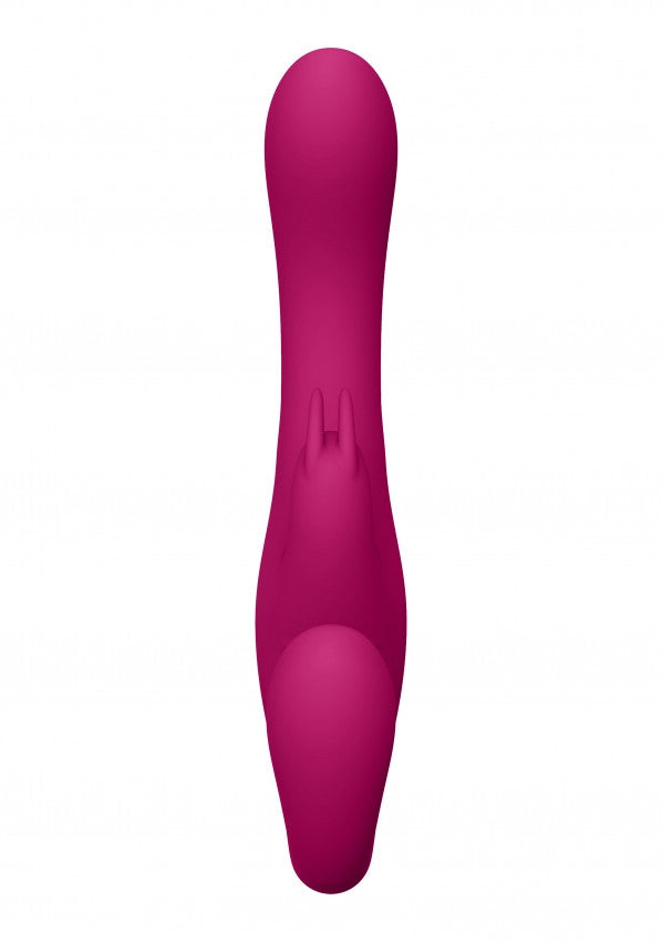 Suki strapless vibrating rabbit dildo - Pink