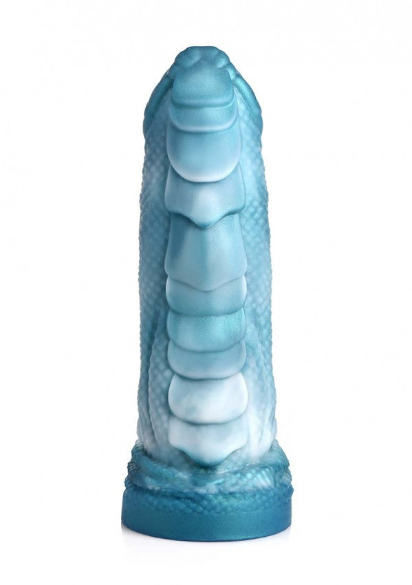 Sea Serpent Dildo Sea Serpent Blue Scaly Silicone Dildo - Blue