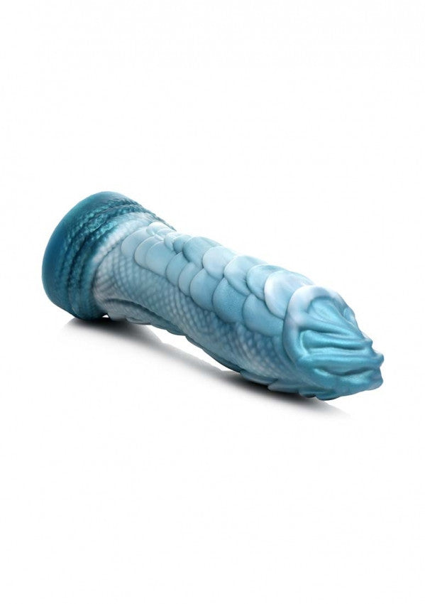 Sea Serpent Dildo Sea Serpent Blue Scaly Silicone Dildo - Blue