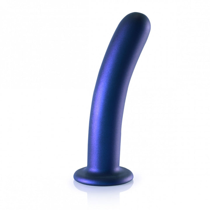 Dildo Smooth G-Spot con ventosa Metallic Blue - 17,7cm