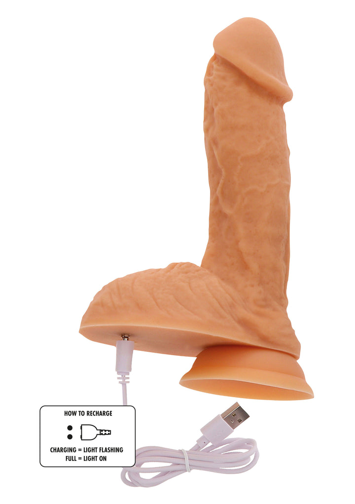 Up&amp;Down Rotating Vibrator Get Real Naked Clear remote control - 17 cm