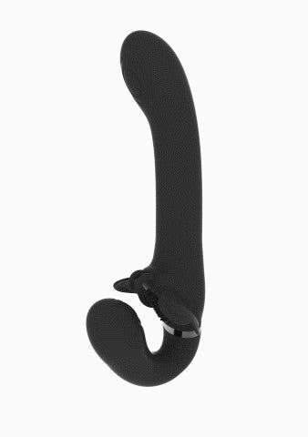 Satu black strapless double vibrator - Black