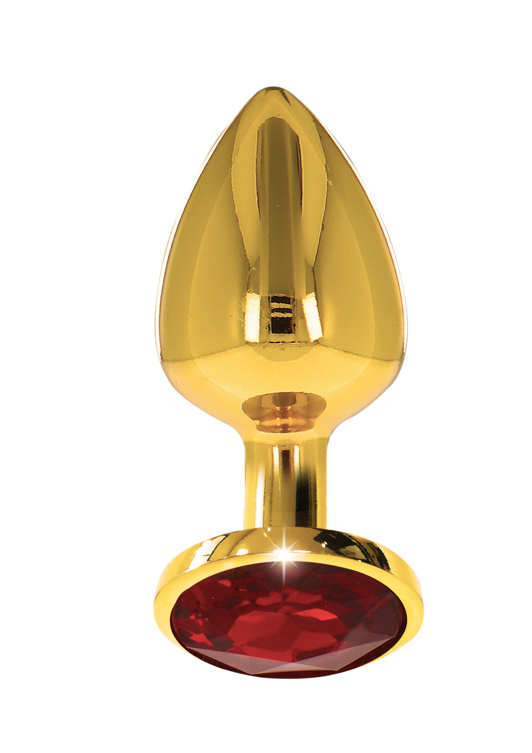 Butt Plug oro con Gioiello Rosso Rubino Taboom