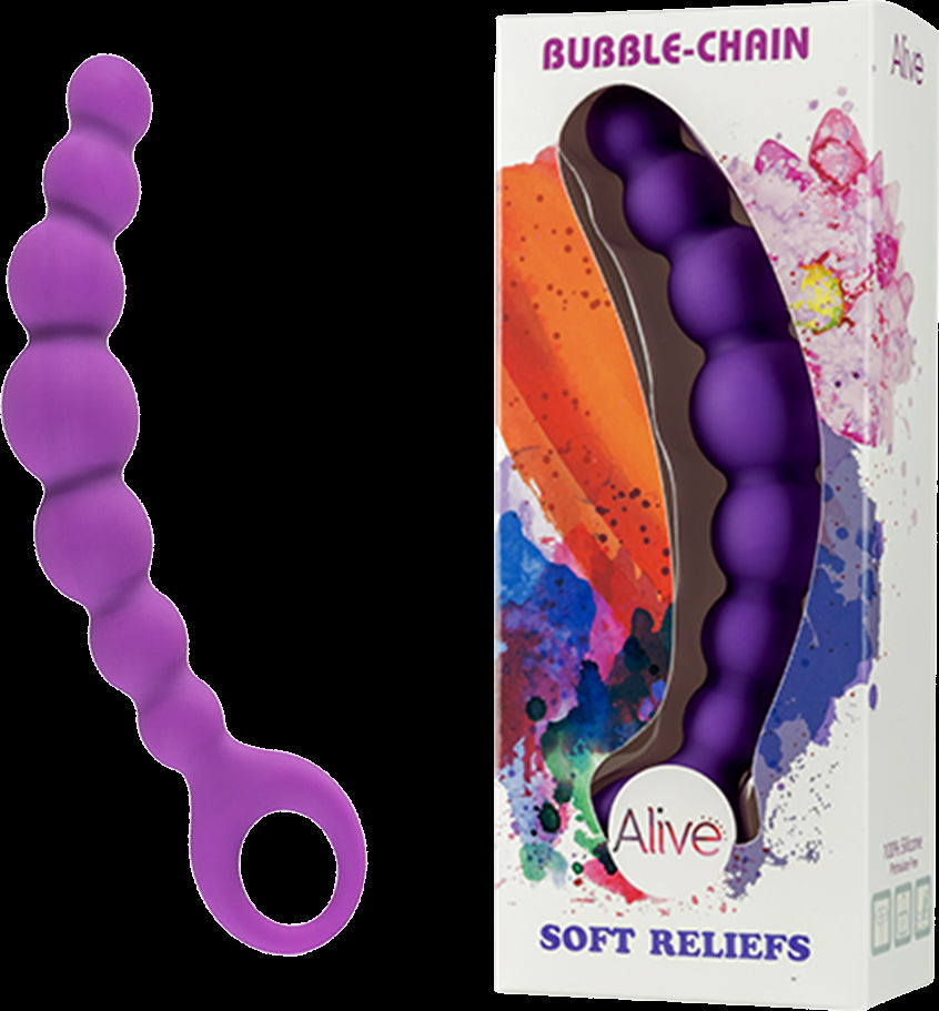 Fallo anale in silicone plug butt Bubble chain Lilla