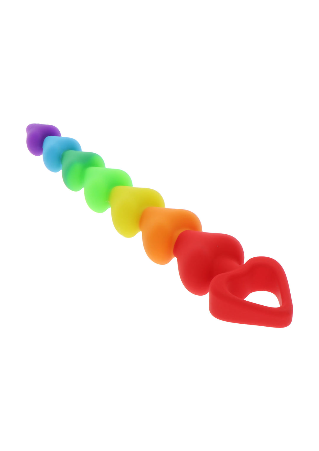 Anal dildo Rainbow Heart Beads