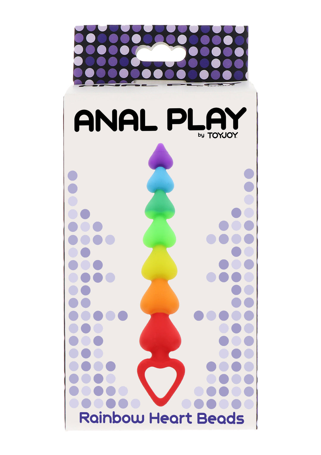 Anal dildo Rainbow Heart Beads