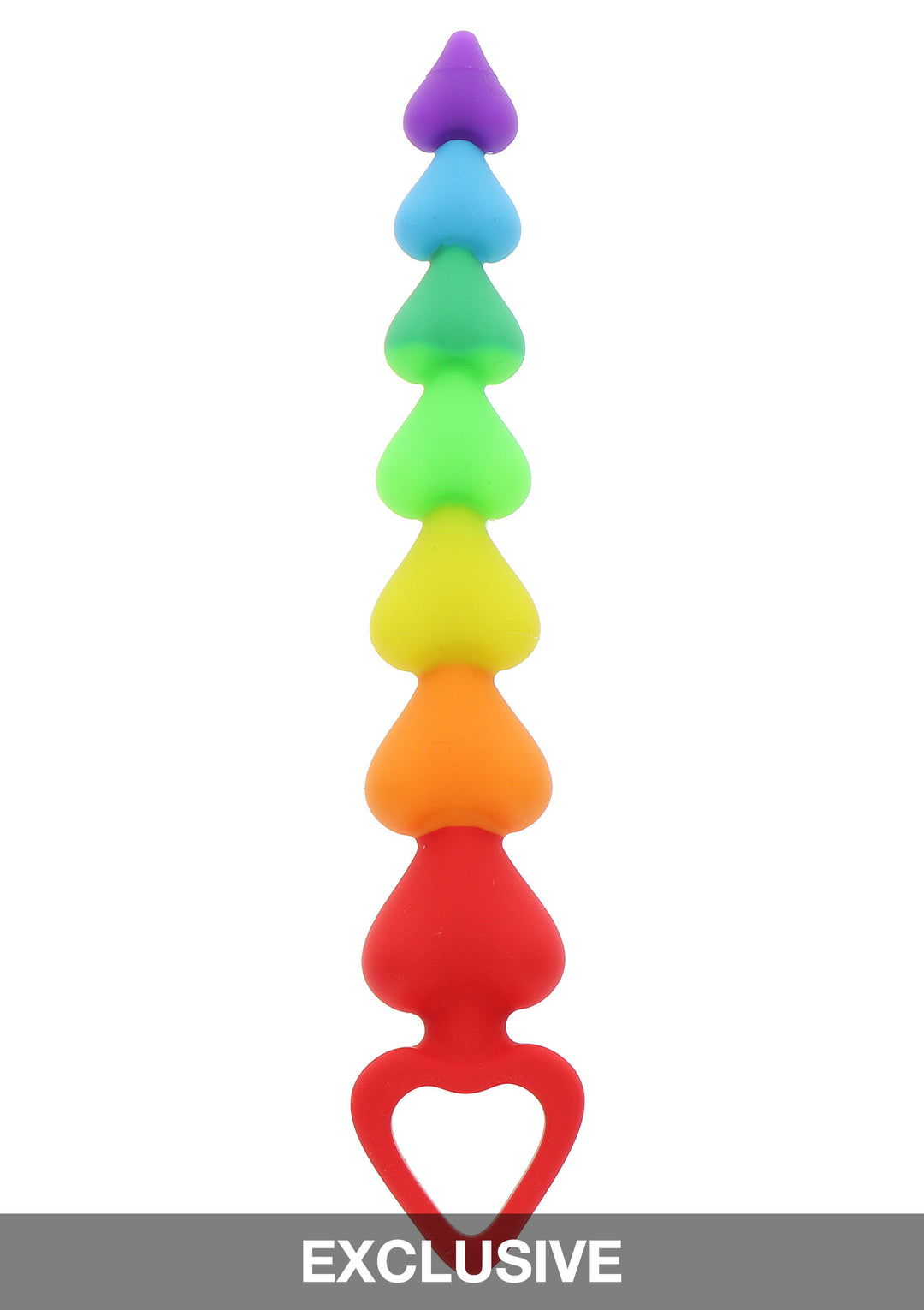 Anal dildo Rainbow Heart Beads