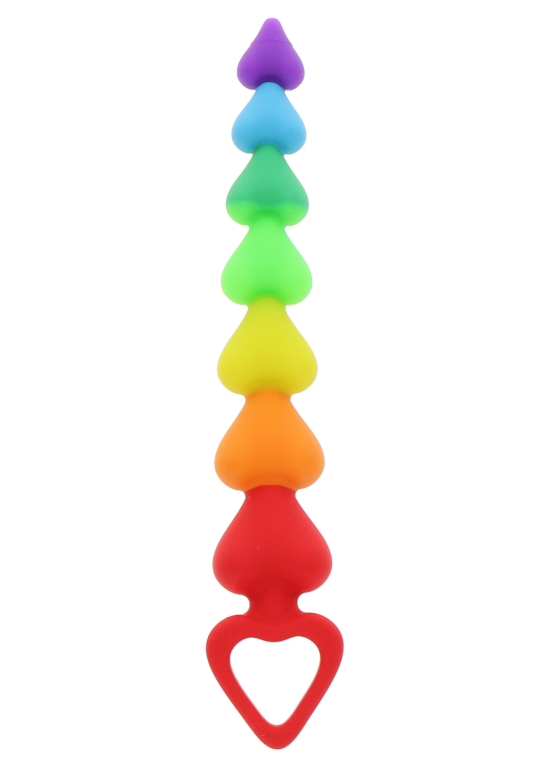 Anal dildo Rainbow Heart Beads