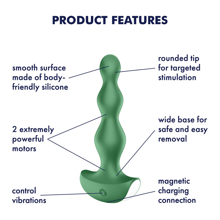 Lolli Plug 2 Green vibrating anal dildo