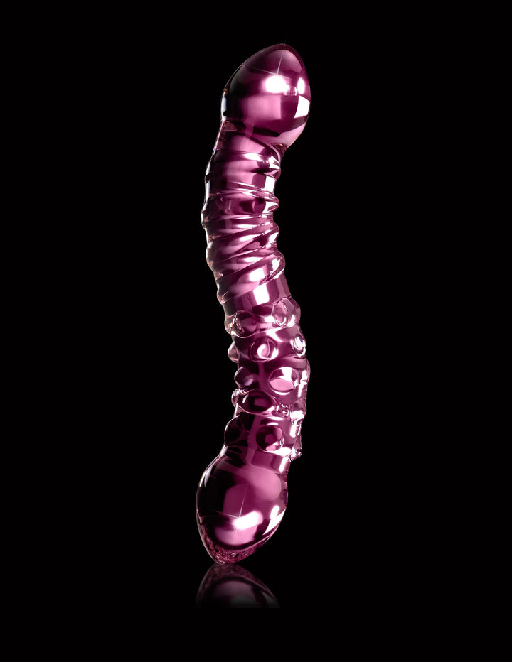 Dildo Doppio Icicles in vetro No.55 - 19,5cm