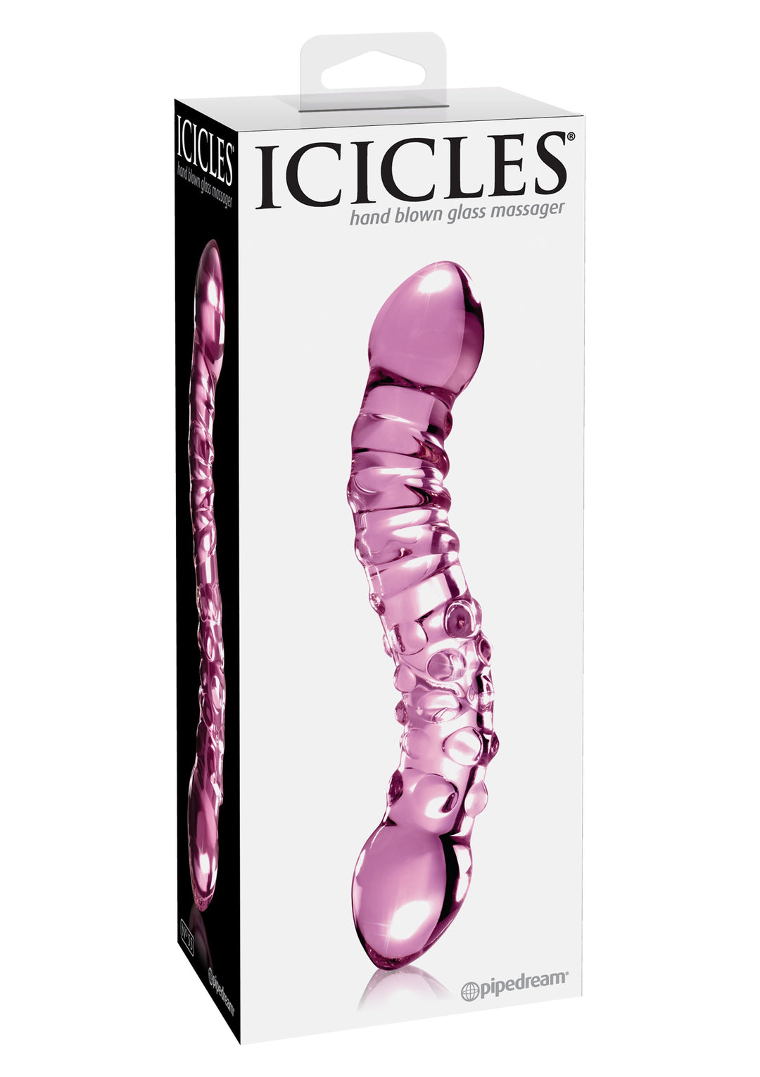 Dildo Doppio Icicles in vetro No.55 - 19,5cm