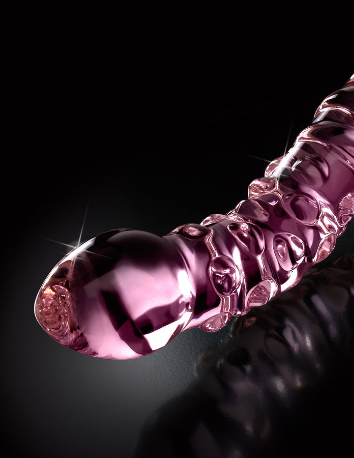 Dildo Doppio Icicles in vetro No.55 - 19,5cm